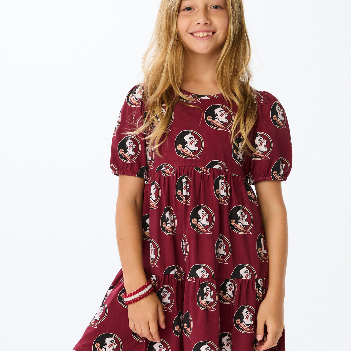 The FSU Seminoles Girls Tiered Dress XL (14/16)