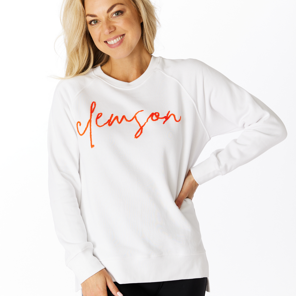 カットソー(長袖/七分) L'Appartement STAMMBAUM H/S LOGO Sweat Pre Order (Ship May 15 ) Savannah State | Tigers Chenille Cream