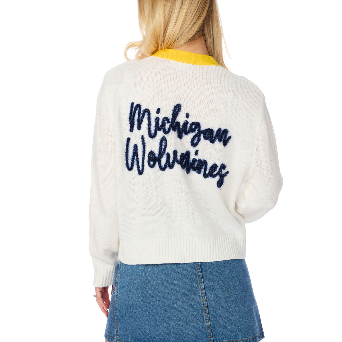 The Michigan Wolverines Glitter Script Cardigan – Stewart Simmons