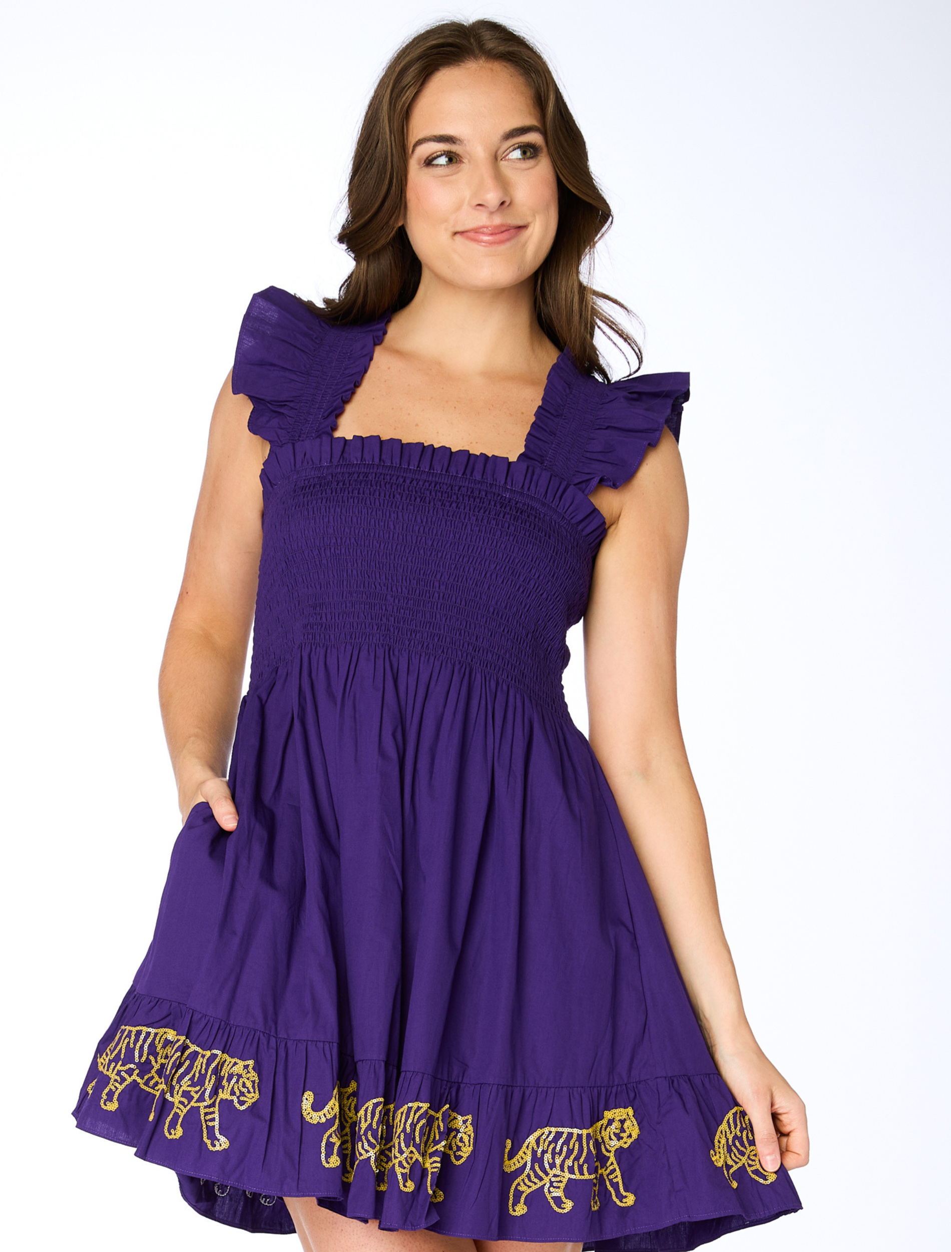 Lsu smocked dress hot sale