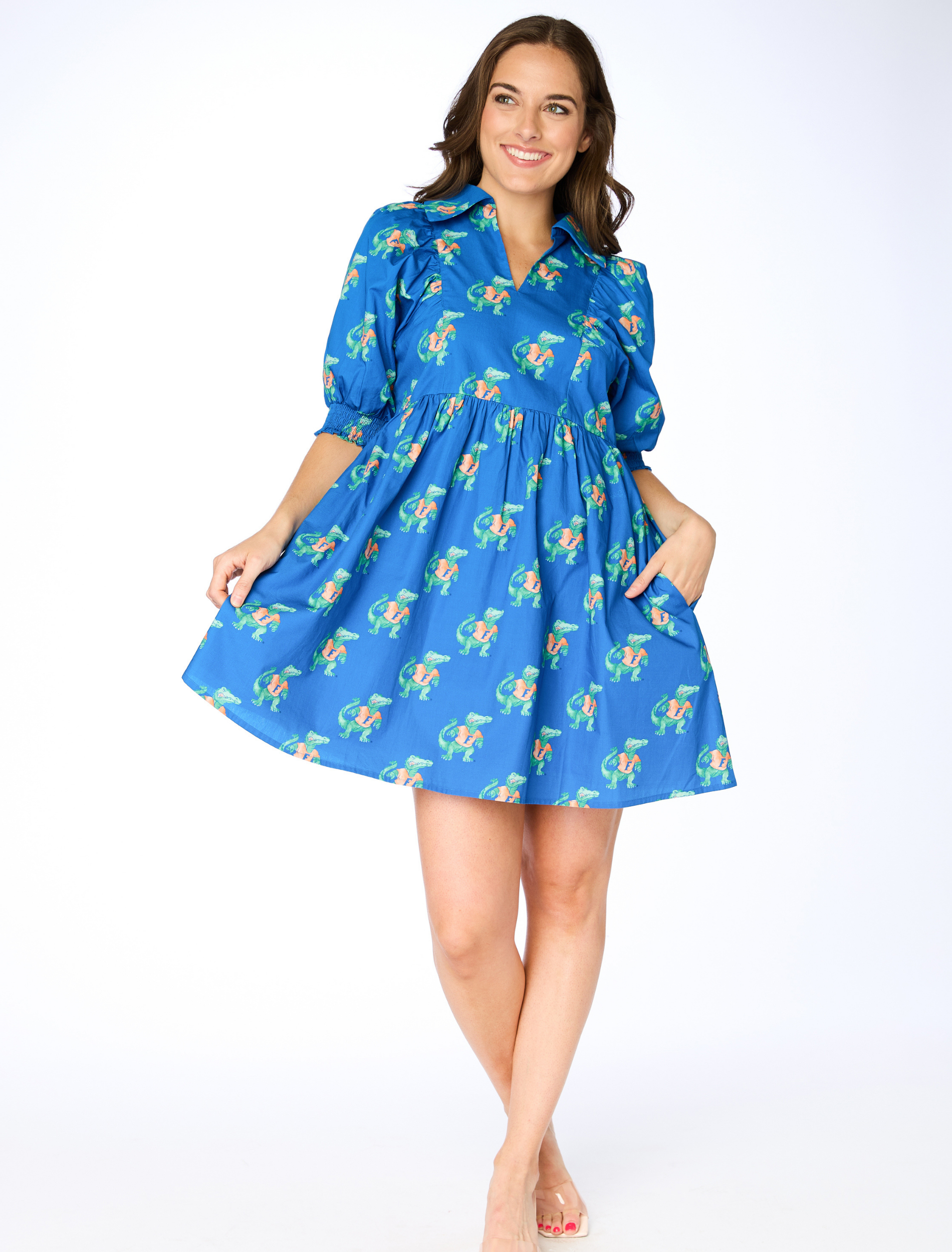 【SHALOM】 VACANCE STAR DRESS The Gators Poplin Dress – Stewart Simmons
