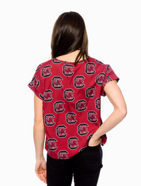 The Carolina Gamecocks Rolled Cuff Blouse