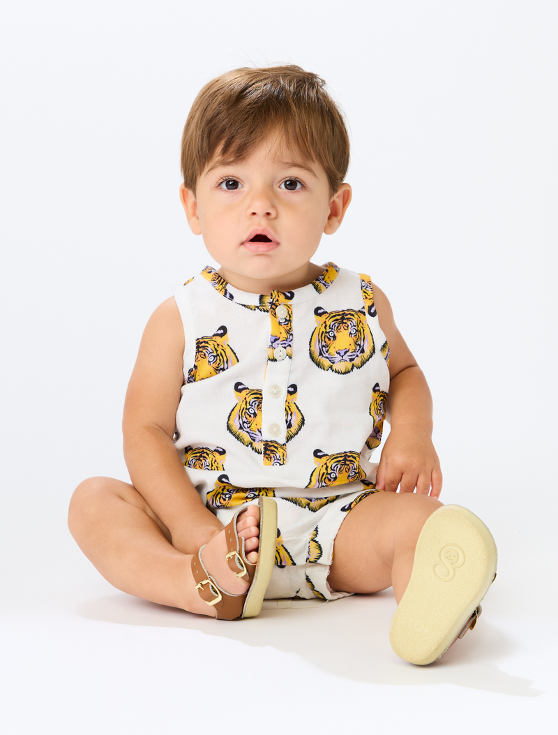 The LSU Tigers Unisex Henley Onesie