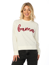 The Bama Rhinestone + Glitter Script Sweater