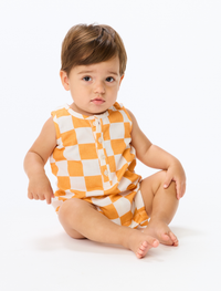 The Tennessee Checkered Unisex Henley Onesie