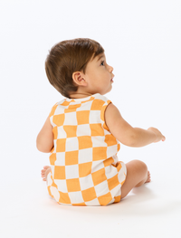 The Tennessee Checkered Unisex Henley Onesie