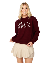 The Mississippi State Embroidered Sweater