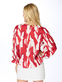 The Abstract 3/4 Sleeve | Crimson + White