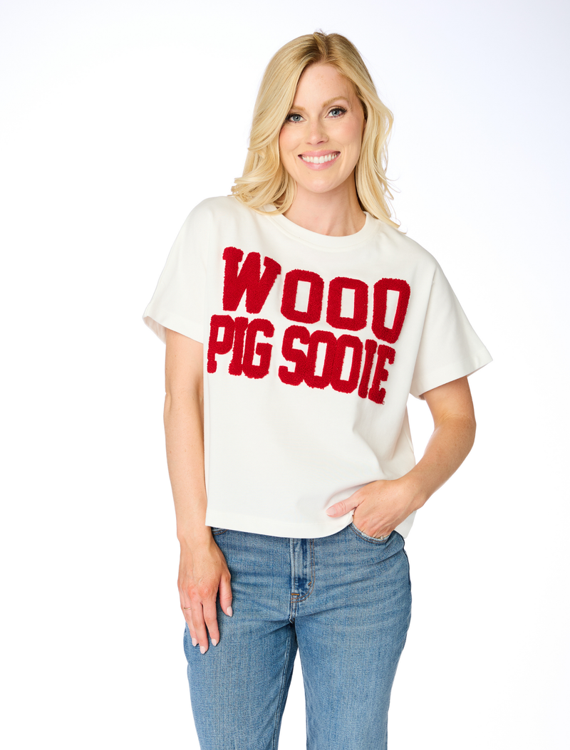 The Wooo Pig Sooie Chenille Team Top