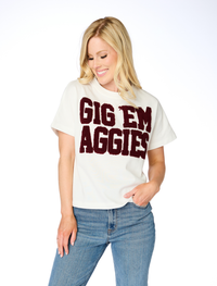 EXC: The Gig 'Em Aggies Chenille Team Top