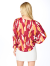 The Abstract 3/4 Sleeve | Maroon + Orange