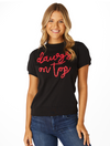 The Dawgs on Top Glitter Script Shirt