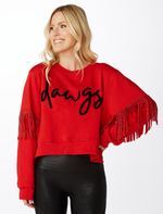 The Dawgs Fringe Sweatshirt | Red