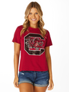 The South Carolina Block C Sequin Shirt | Garnet