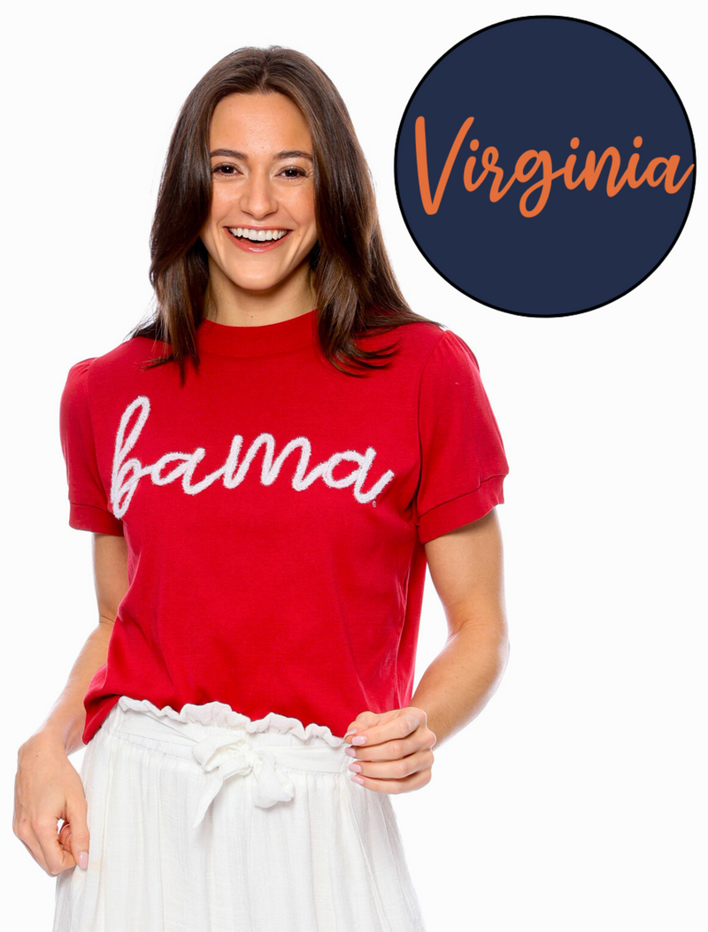 The Glitter Script Shirt Virginia