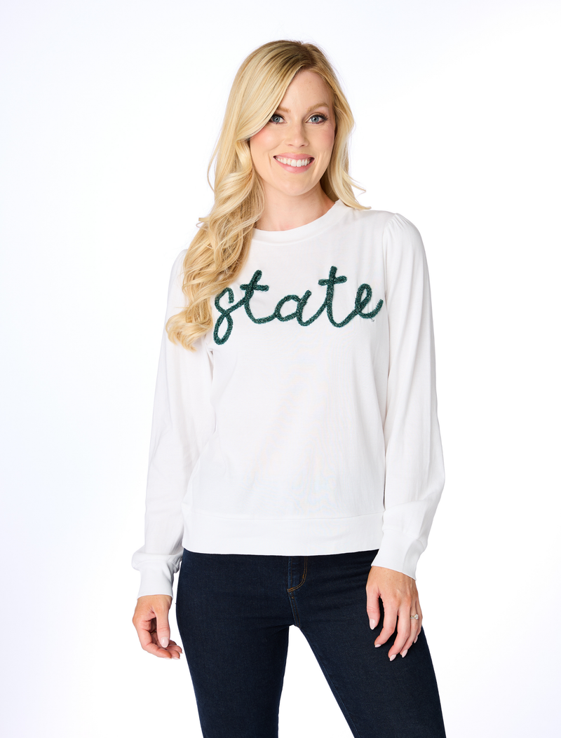 The State Glitter Script Long Sleeve