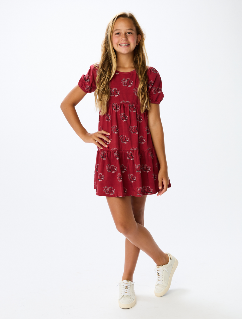 The South Carolina Gamecocks Girls Tiered Dress