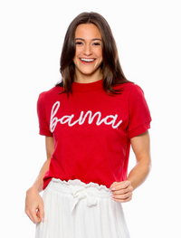 The Bama Glitter Script Short Sleeve