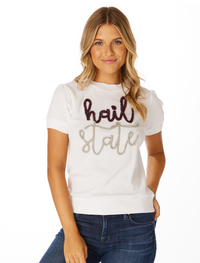 The Hail State Glitter Script Shirt