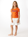 The Clemson Girls Glitter Script Short Sleeve