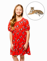 The Girls Tiered Dress Tigers