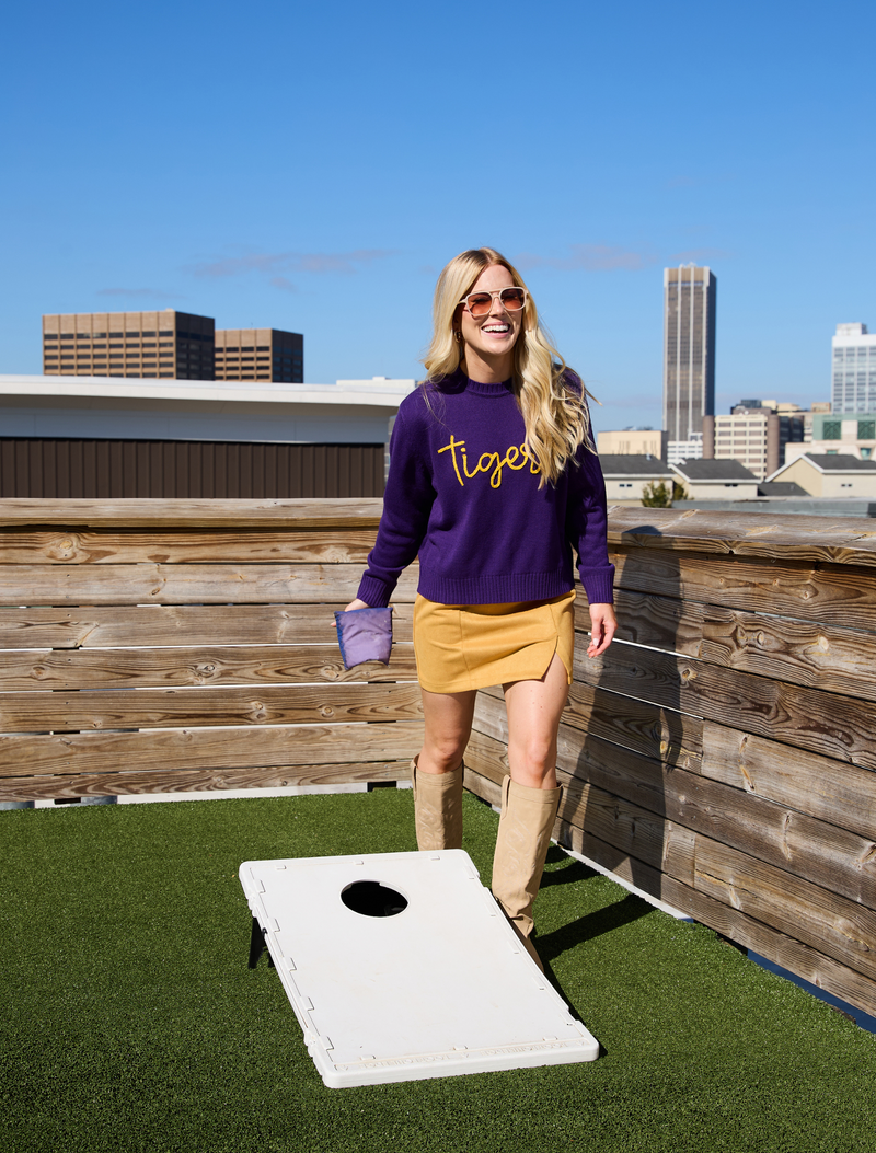 The LSU Tigers Embroidered Sweater