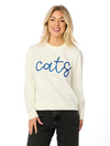 The Cats Rhinestone + Glitter Script Sweater