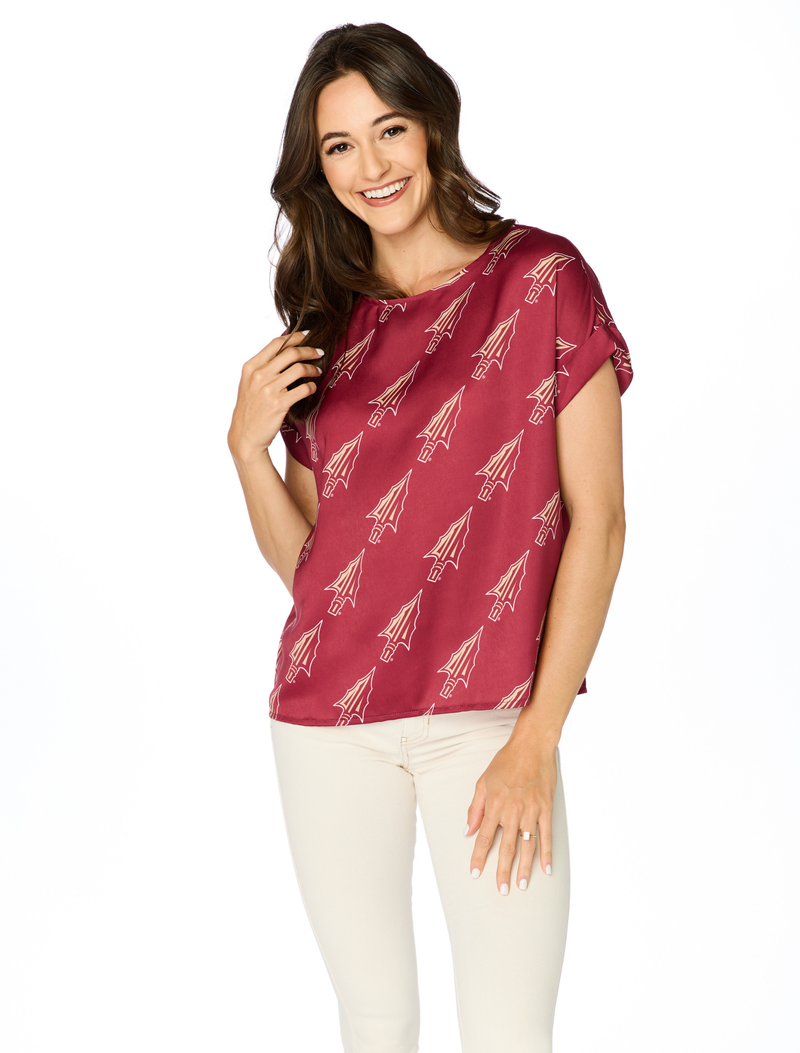 The FSU Spear Rolled Cuff Blouse