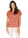 The Clemson Tigers Rolled Cuff Blouse