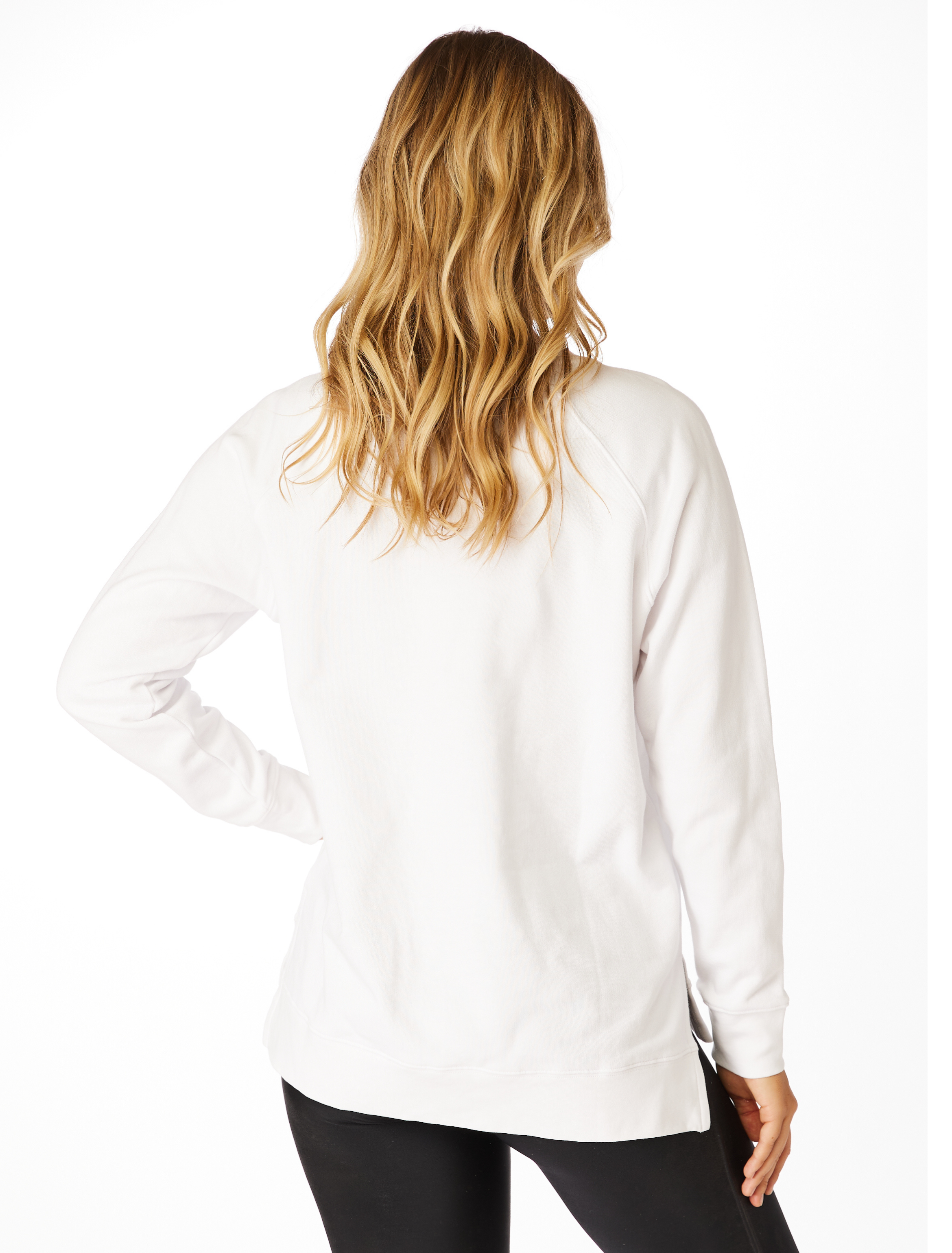 White 2025 sequin sweatshirt