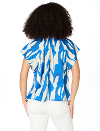 The Abstract Blouse | Blue + White