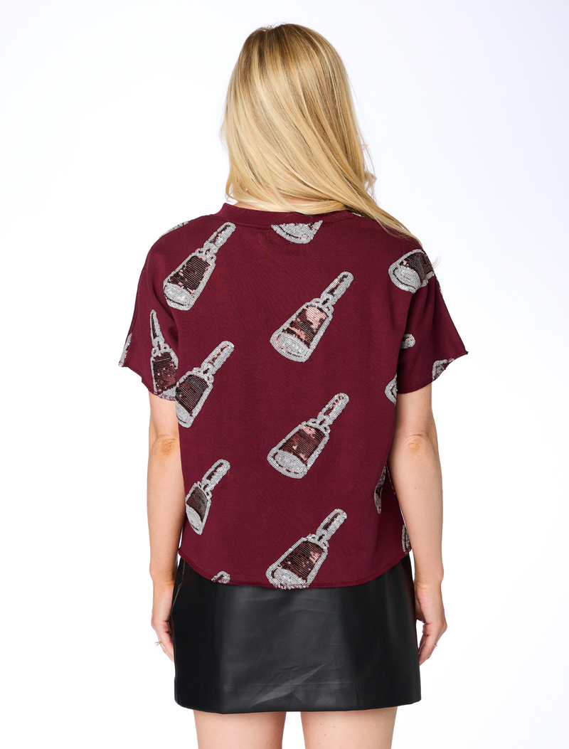 The Cowbell Sequin French Terry Top