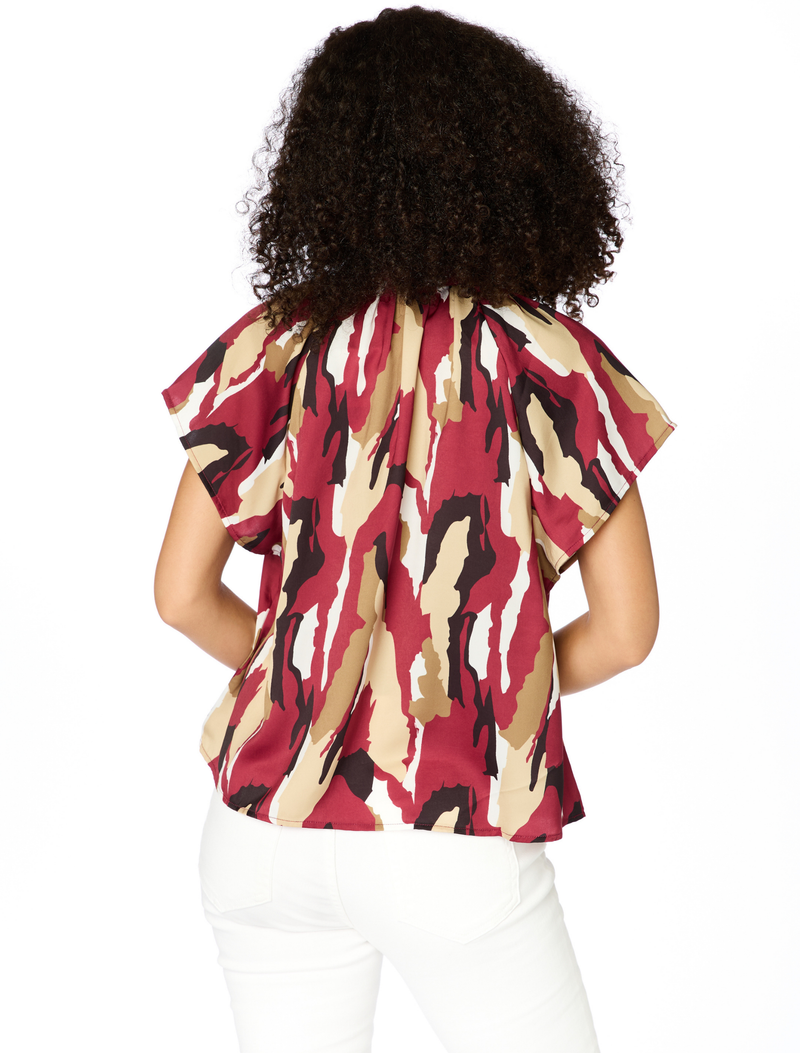 The Abstract Blouse | Garnet + Gold