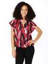 The Abstract Blouse | Garnet + Black