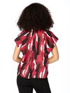 The Abstract Blouse | Garnet + Black