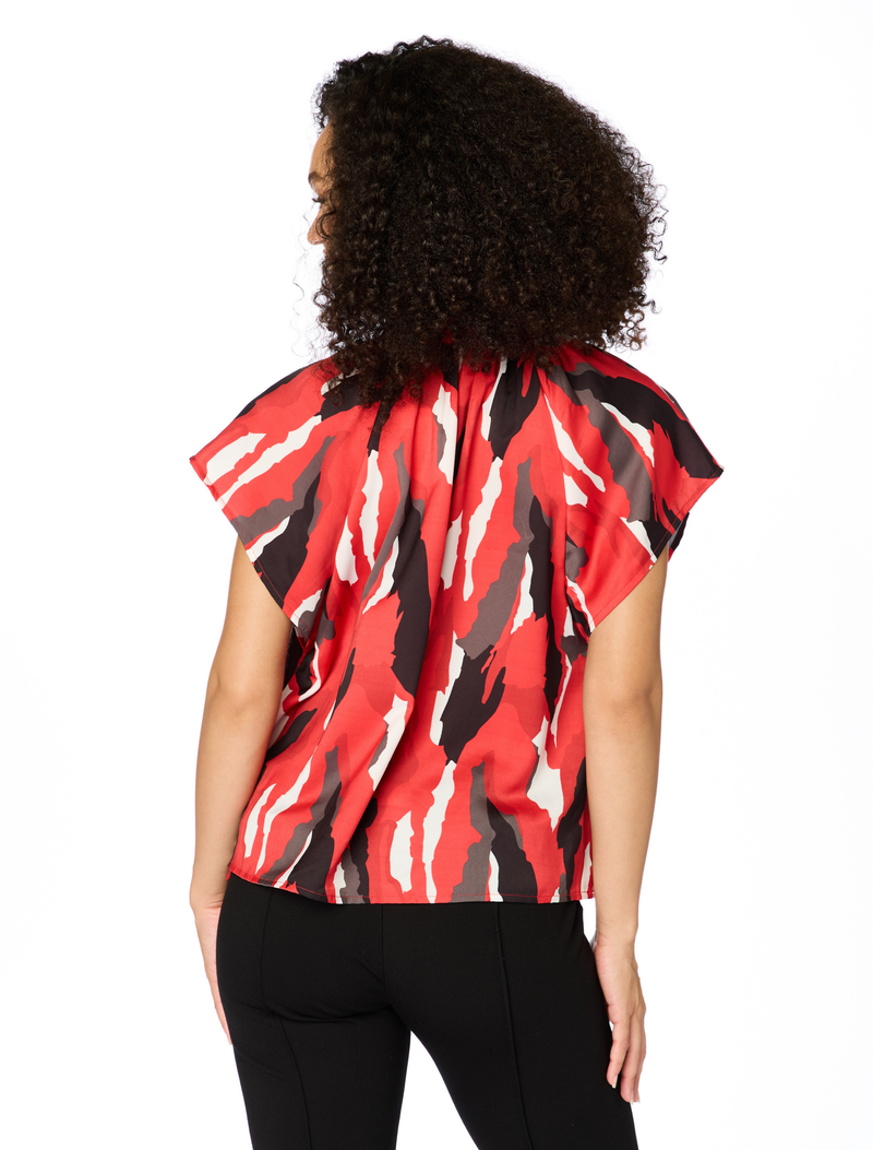 The Abstract Blouse | Red + Black