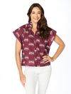 The Mississippi State Poplin Blouse