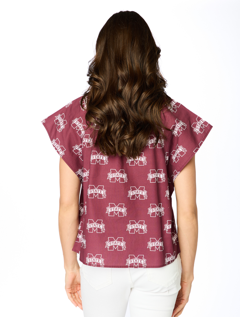 The Mississippi State Poplin Blouse