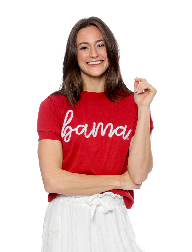 The Bama Glitter Script Short Sleeve