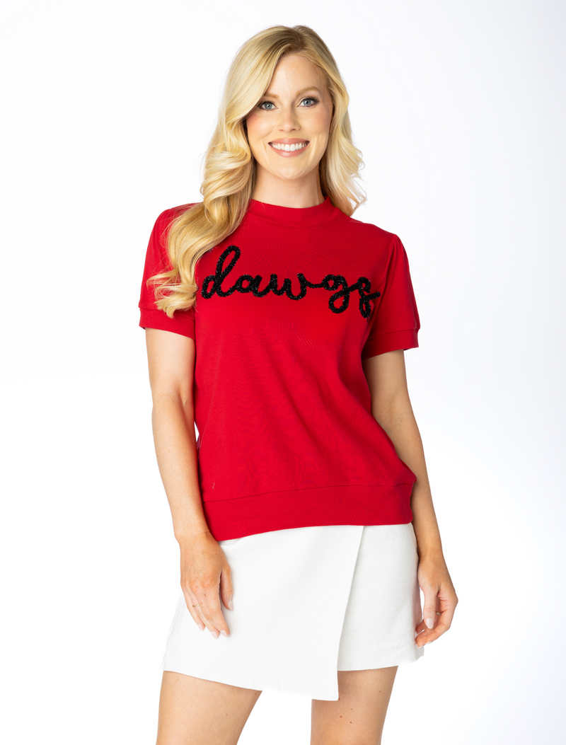 The Dawgs Glitter Script Short Sleeve | UGA