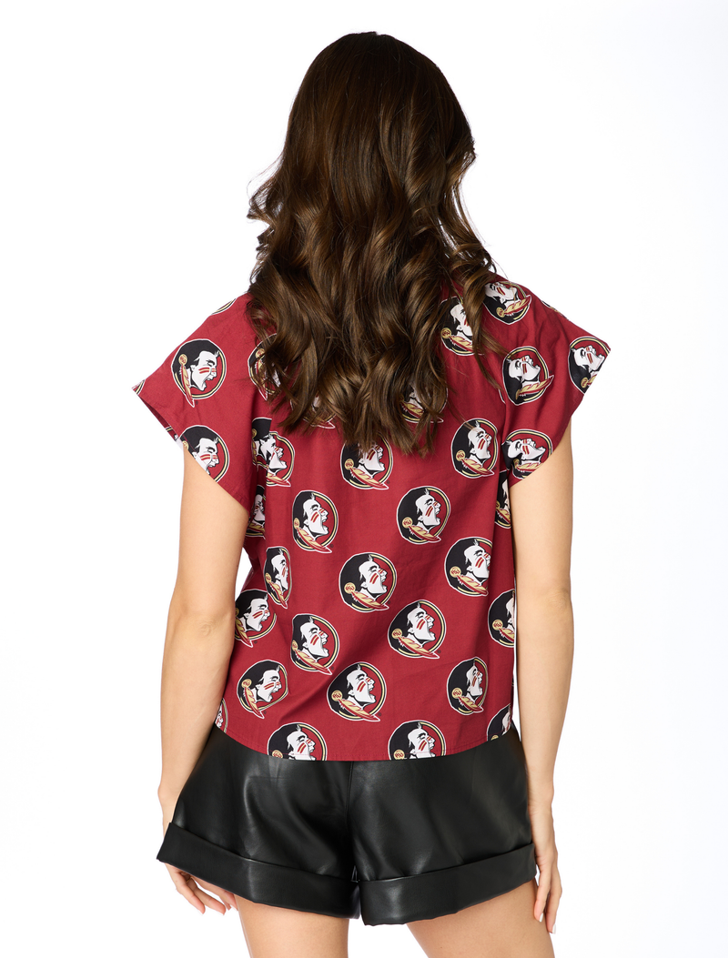 The Seminoles Poplin Blouse