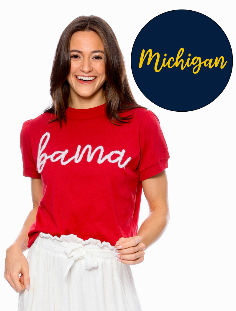 The Glitter Script Shirt Michigan