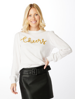 The Cheers Glitter Script Long Sleeve