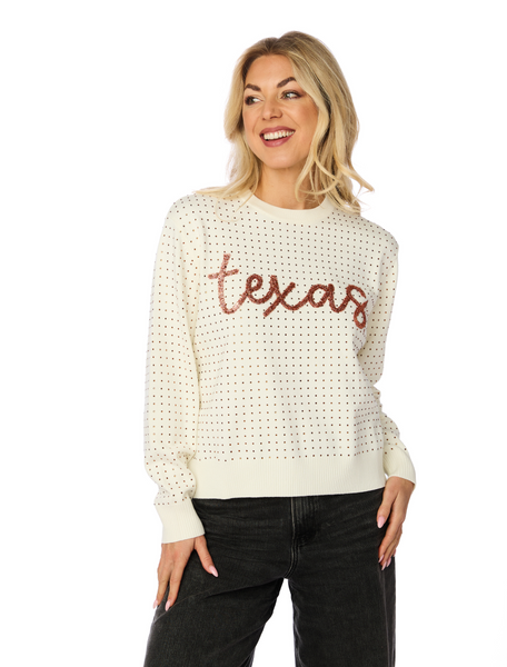 The Texas Rhinestone + Glitter Script Sweater – Stewart Simmons
