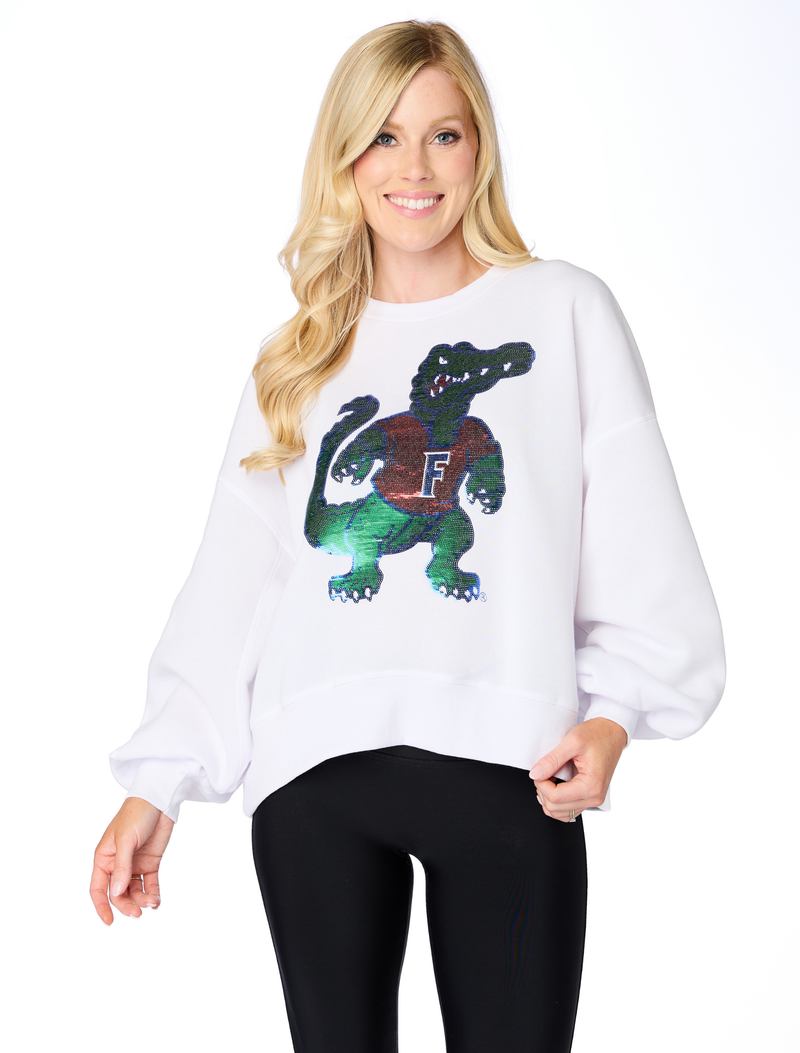 The Gator Sequin Balloon Pullover