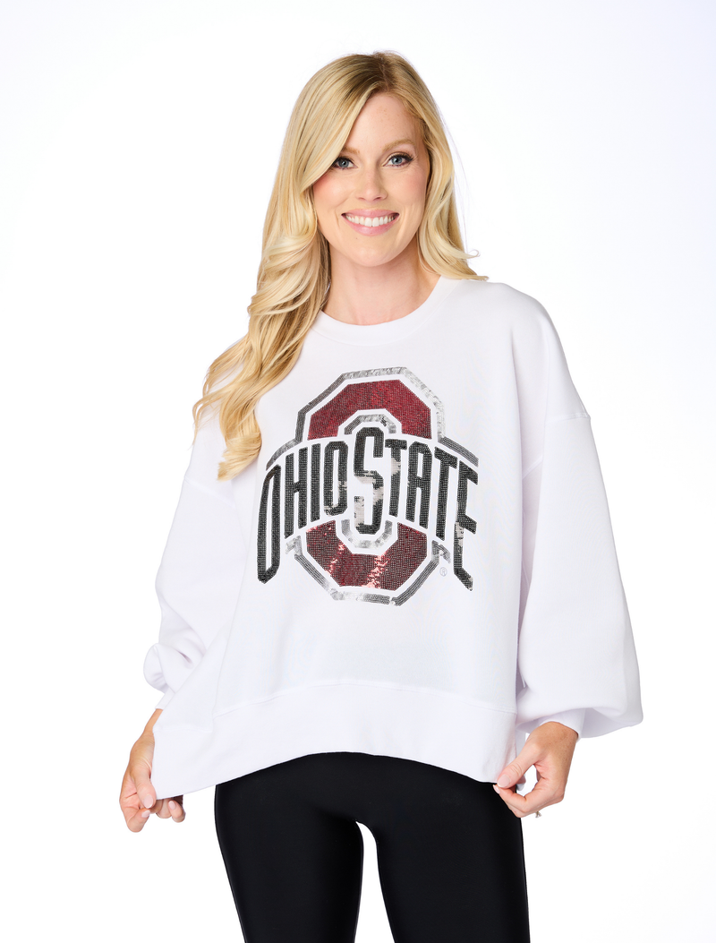 The Ohio State Sequin Balloon Pullover