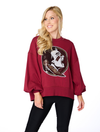 The Seminole Sequin Balloon Pullover