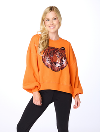 The Clemson Tigers Sequin Balloon Pullover