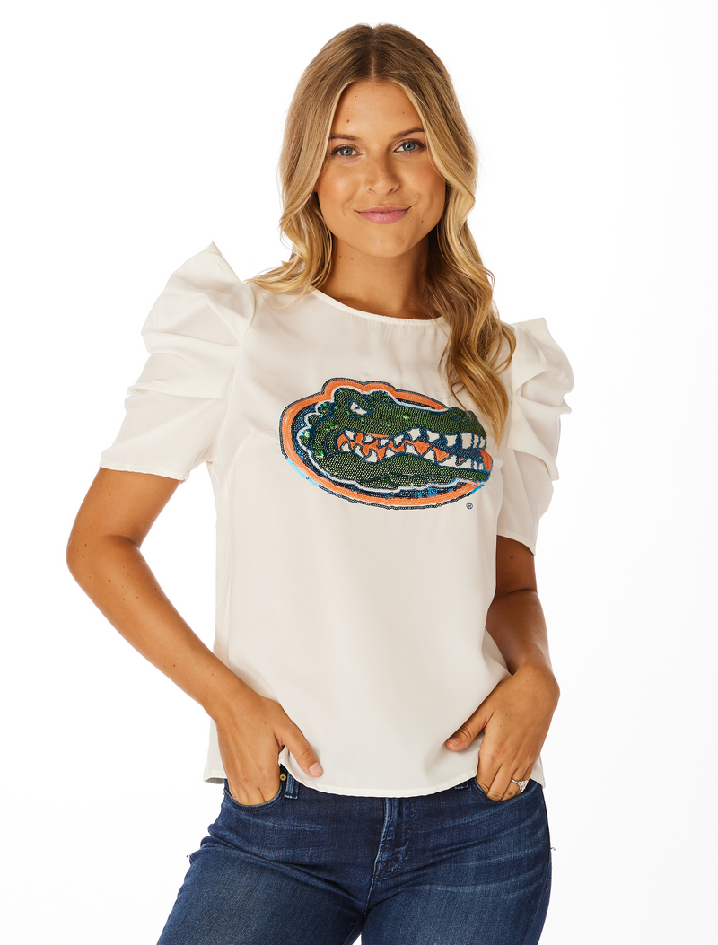 The Florida Sequin Puff Sleeve Shirt