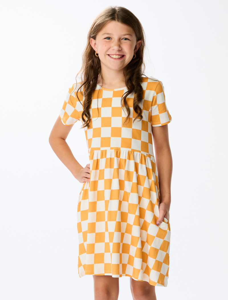 The Tennessee Checkered Girls Pocket Dress